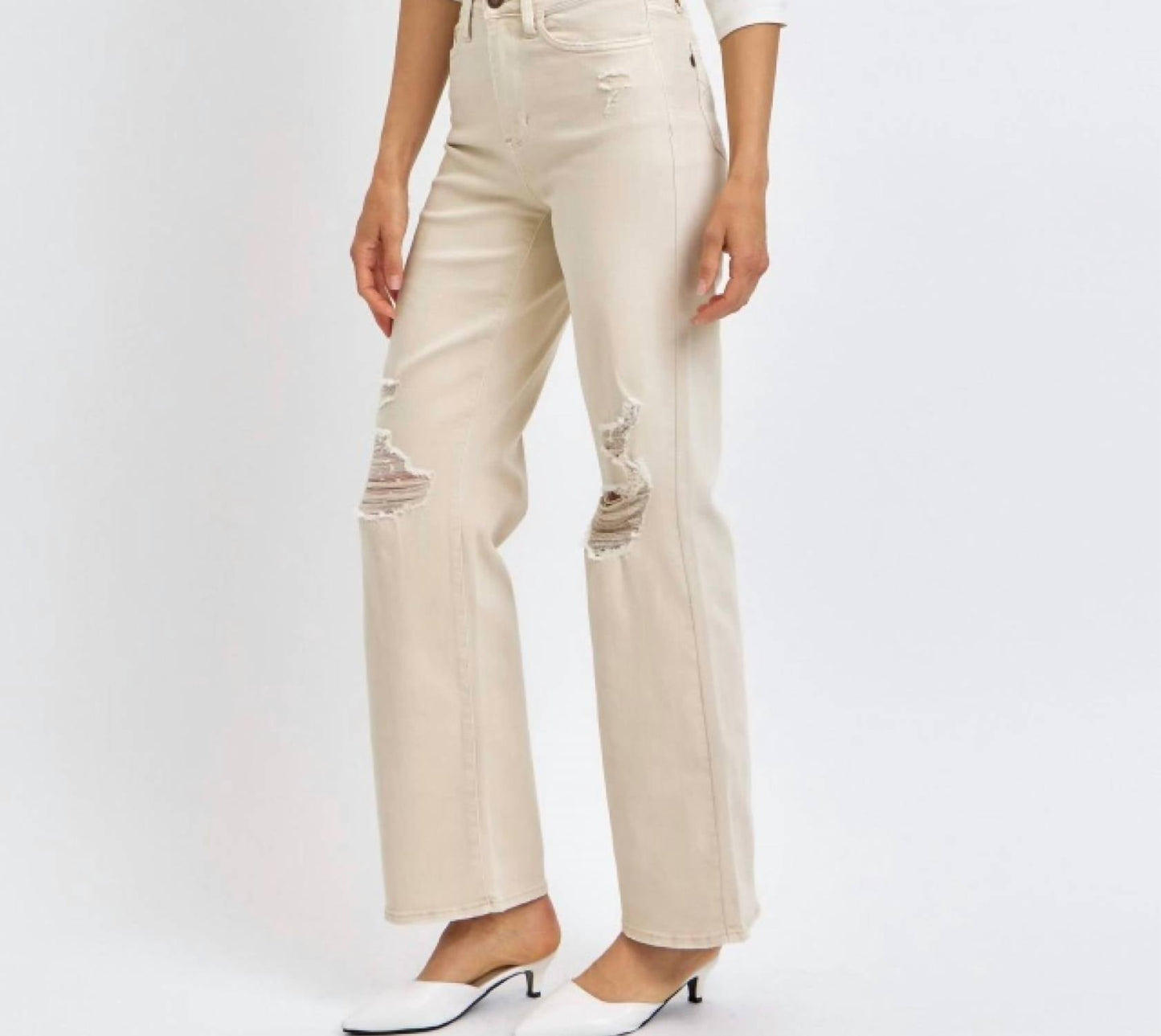 Judy Blue - High Waist Destroyed 90's Straight Jeans