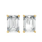Aamiaa - Women's Emerald Shape 4 Prong Push Back Studs