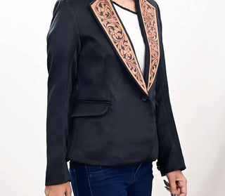 American Darling - Leather Lapel Blazer