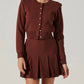 Astr - Denisa Faux Pearl Button Cardigan