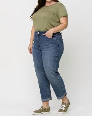 Vervet By Flying Monkey - Calça Jeans Boyfriend Curvy Cuffed