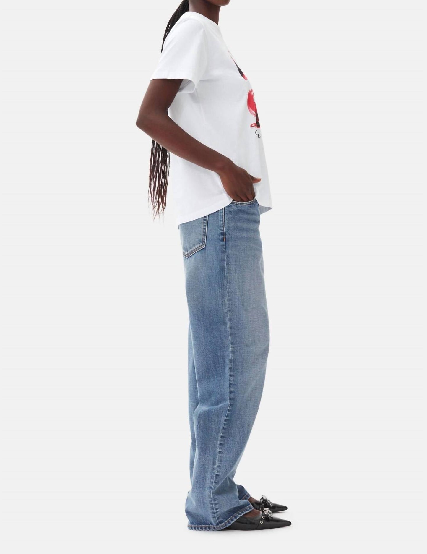 Ganni - Basic Jersey Cherry Relaxed T-shirt