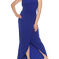 Joseph Ribkoff - Embellished Pleated Halter Evening Dress