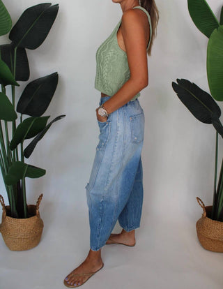 Free People - Good Luck Mid-rise Barrel Jeans