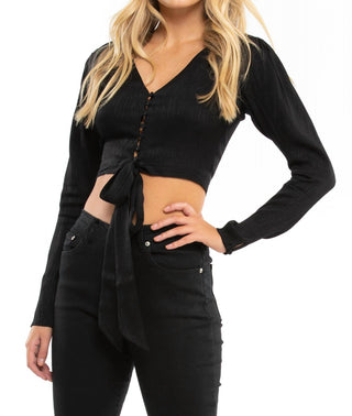 Blue Life - Blusa Roma com decote em V e manga comprida