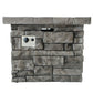 Outdoor Square Propane Fire Pit 40,000 BTU - Gray