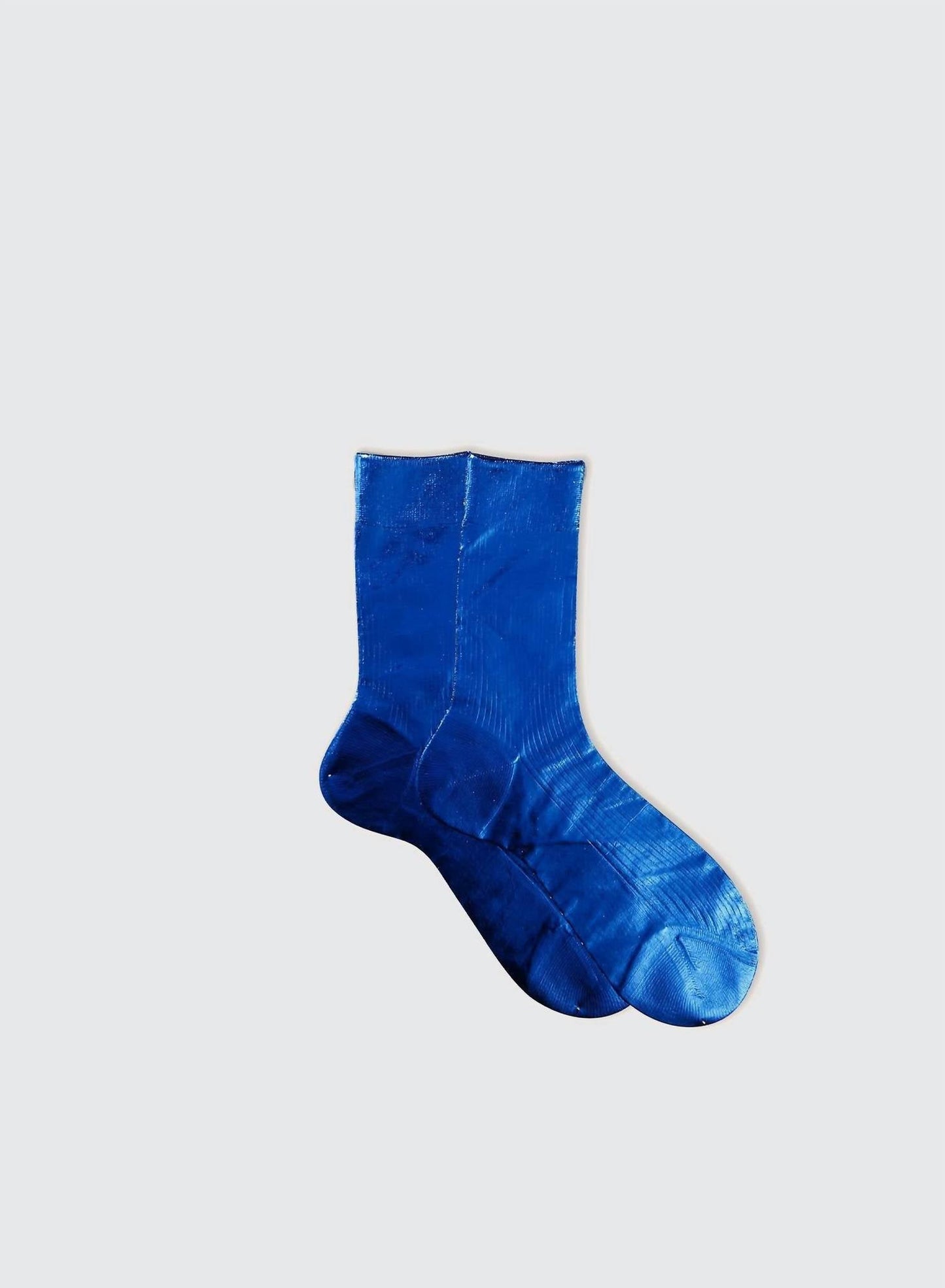 Maria La Rosa - Women's One Ribbed Laminated Metallic Socks