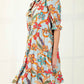 Easel - Peach Blossom Short Dress
