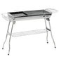 Outsunny Charcoal Grill Stainless Steel Portable Folding BBQ