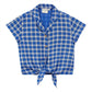Arsene Et Les Pipelettes - Bow Plaid Blouse