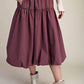 Easel - Balloon Hem Parachute Midi Skirt With Side Pockets
