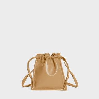 Lemiz - Bolsa feminina mini Bowie com cordão e tiracolo de couro