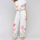 Charlie B - Printed Linen-blend Wide Leg Pants