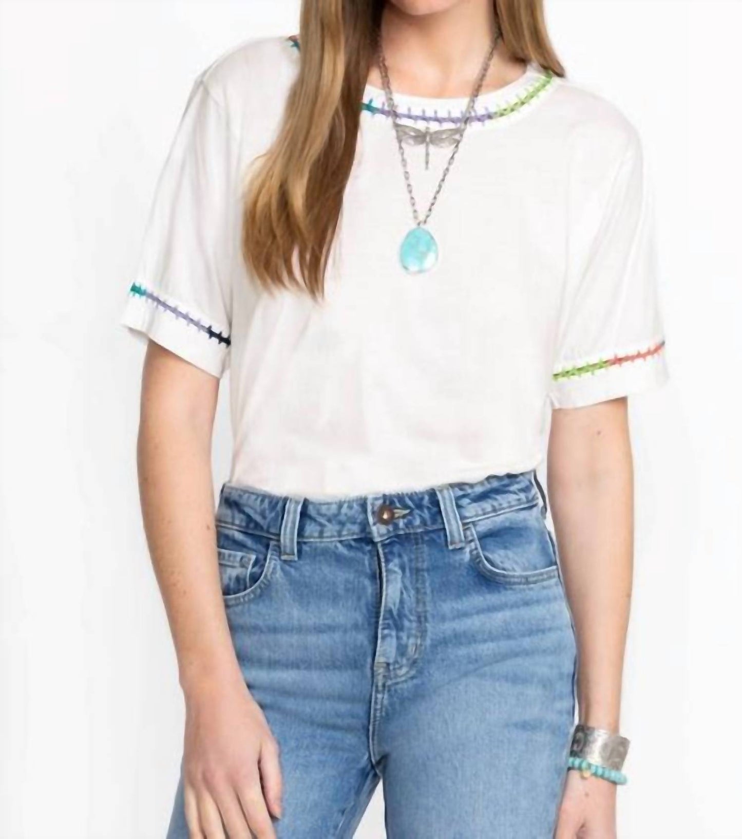 Johnny Was - CROCHET CREW NECK TEE