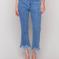 Charlie B - Fringed Hem Cropped Jeans