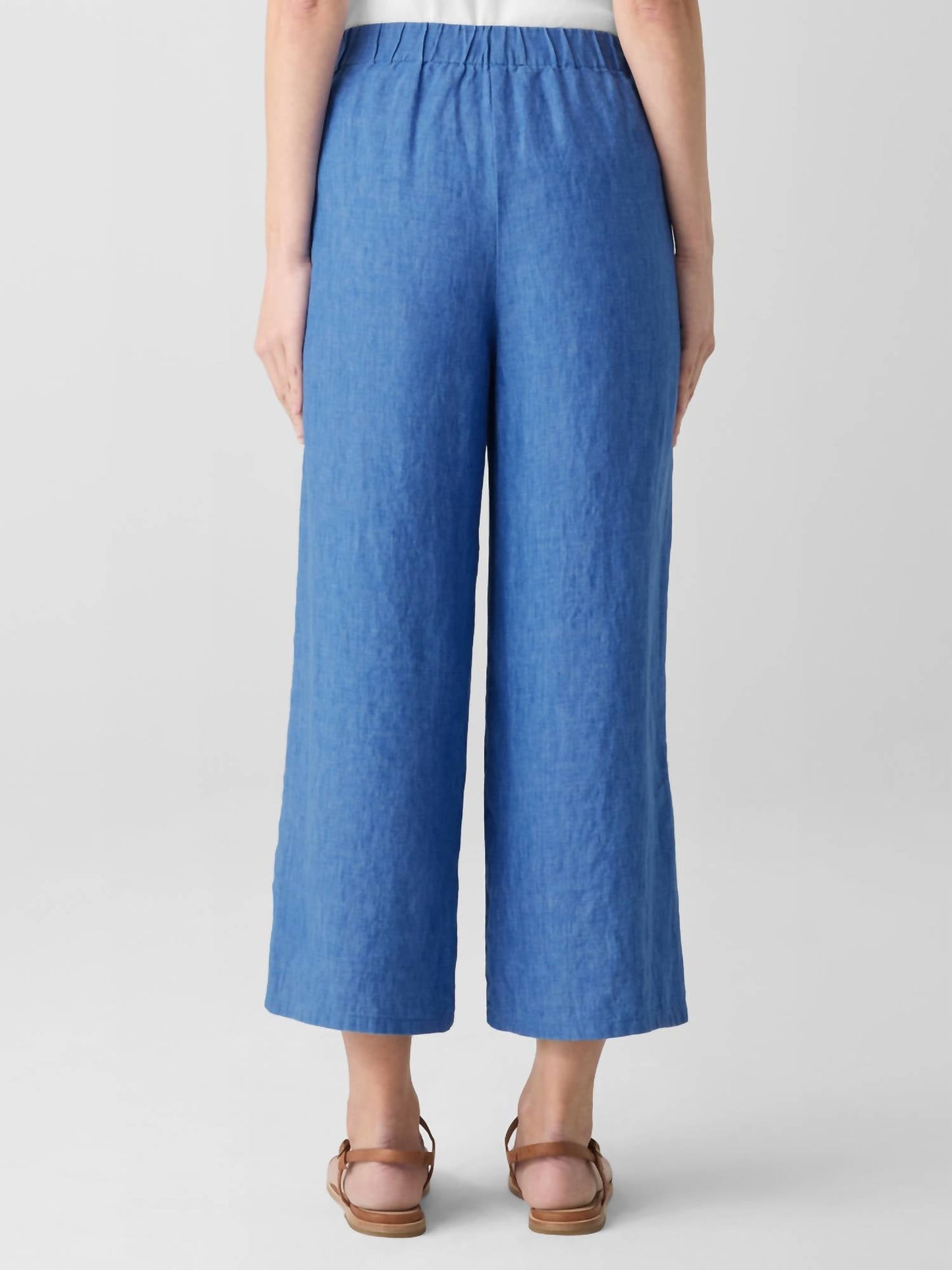 Eileen Fisher - Washed Organic Linen Délavé Wide-leg Pant