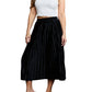 Ninexis - Accordion Pleated Flowy Midi Skirt