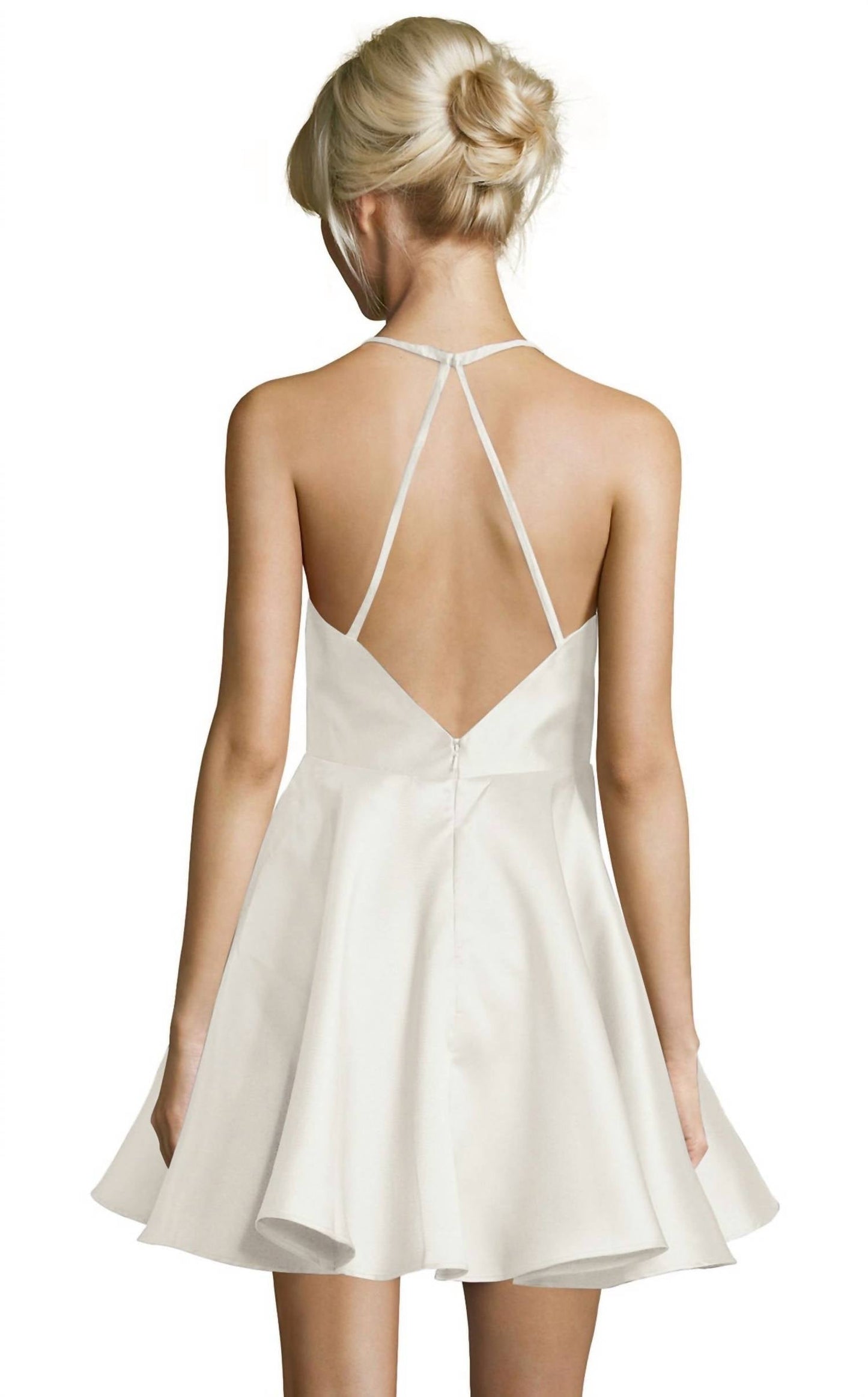 Alyce Paris - Classic Halter Mini Dress