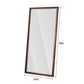 Vintage Full Length Mirror 70" x 31" Wall-Mounted with Faux Wooden Frame in Brown