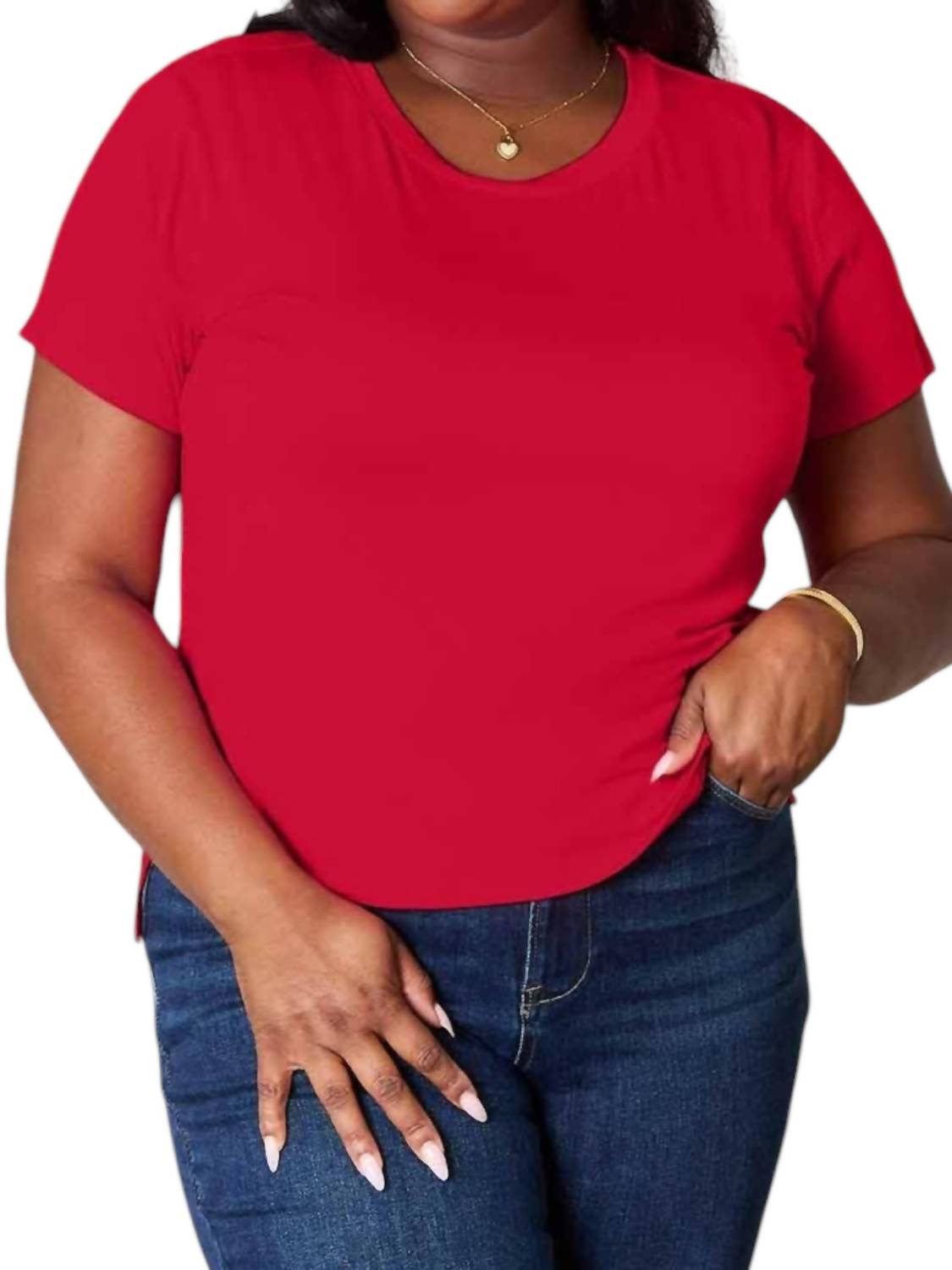 Basic Bae - Essential Curve Tee - Plus