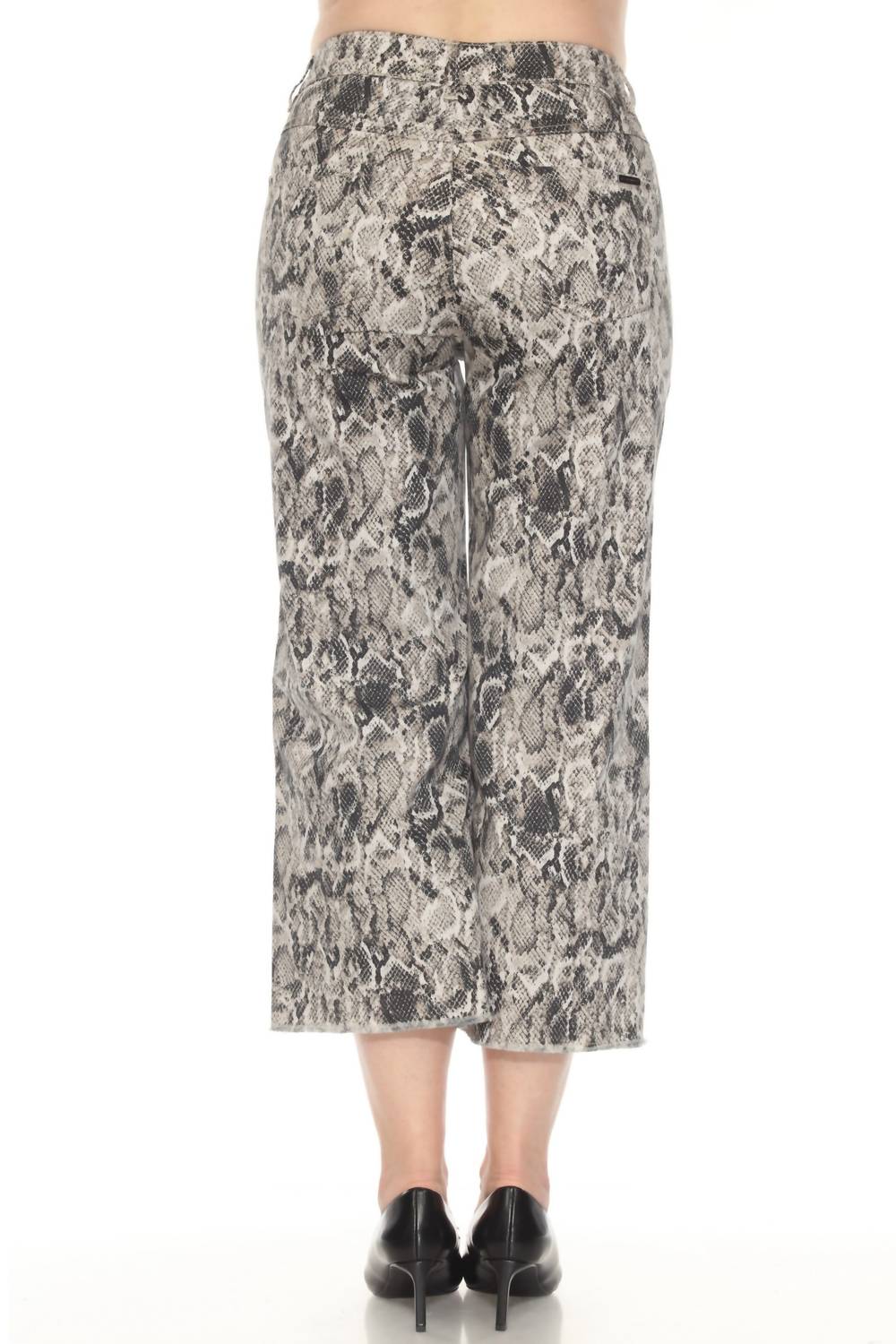 Joseph Ribkoff - Snakeskin Print Cropped Pants