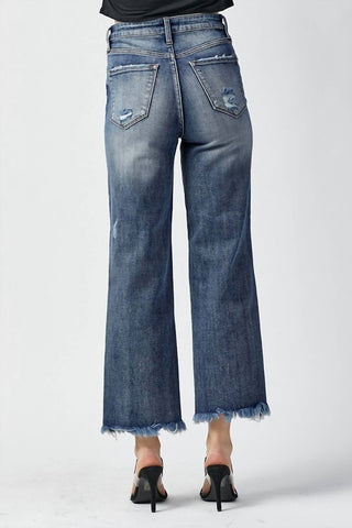 Risen - Calça Jeans Reta de Cintura Alta