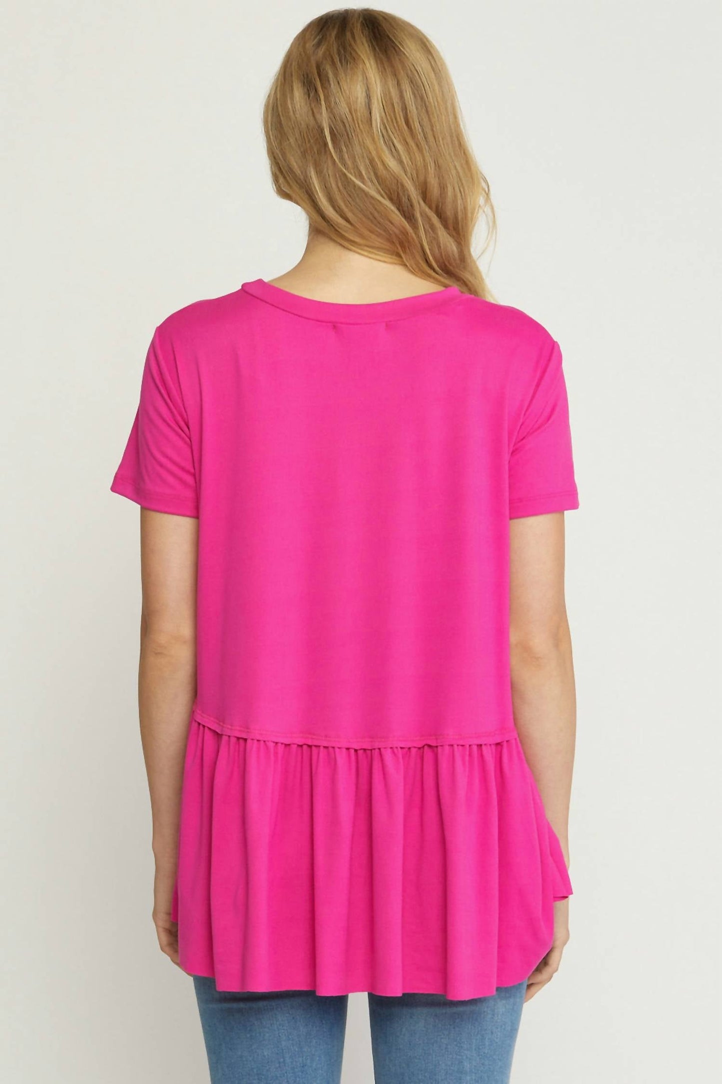 Entro - Short Sleeve Peplum Top