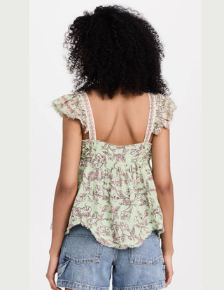Free People - Nala Printed Babydoll Top