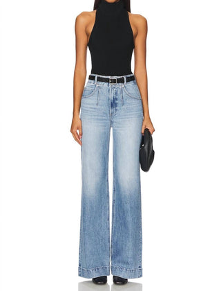 Pistola - Lana Botão Duplo Cós Alto Ultra Largo Perna