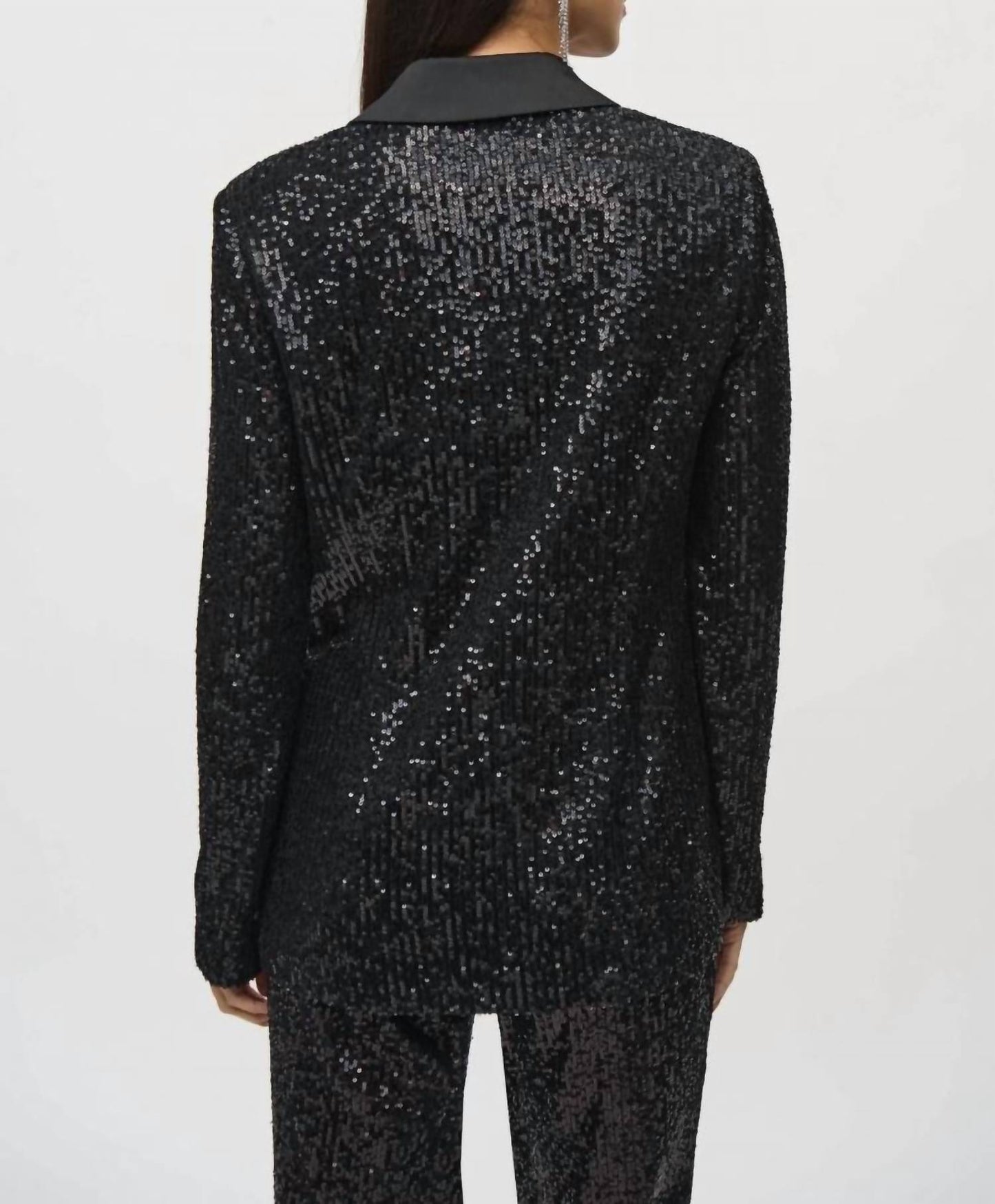 Joseph Ribkoff - Sequined Satin Trim Blazer