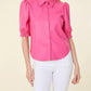 Dolce Cabo - Vegan Leather Short Sleeve Top