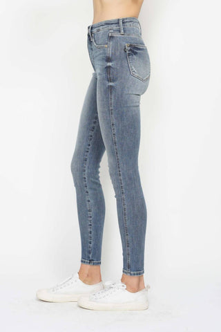 Judy Blue - Calça jeans skinny com controle de barriga e cintura alta The Joey