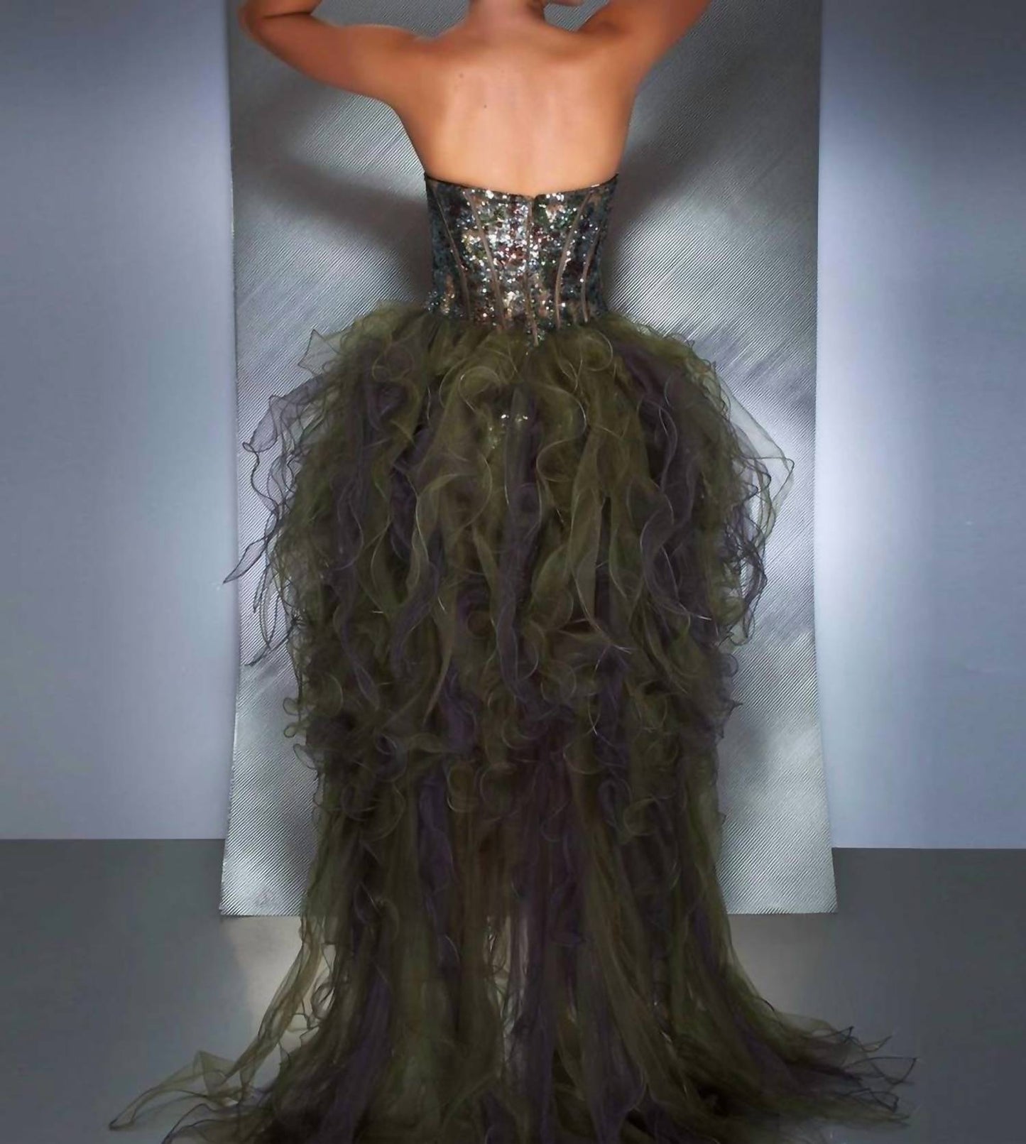 Mac Duggal - VESTIDO DE COQUETEL DE TULE E LANTEJOULAS