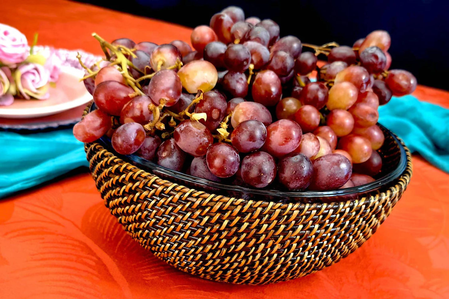 Calaisio - Round Basket Serving Glass Bowl