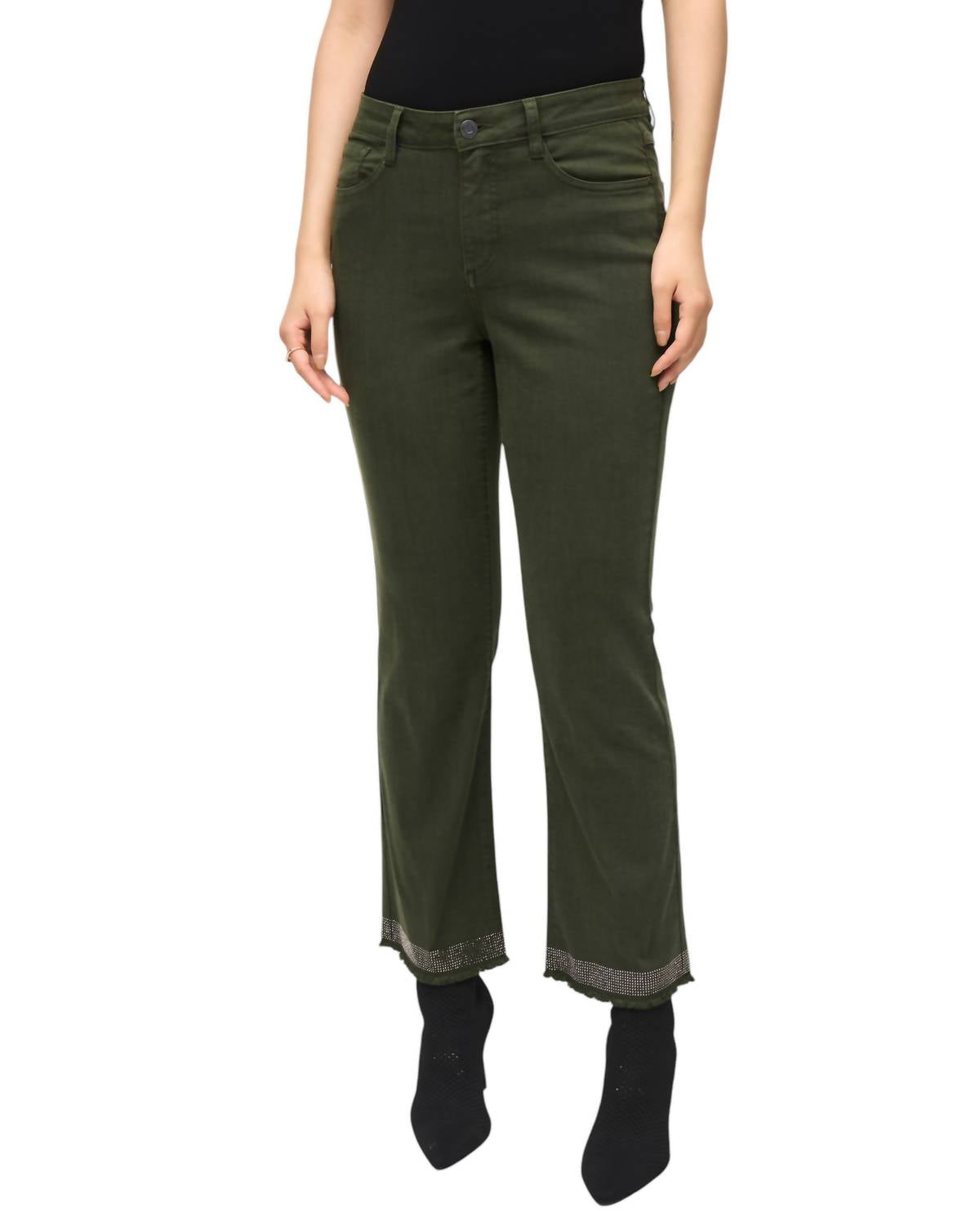Joseph Ribkoff - Cropped Straight Casual Trousers