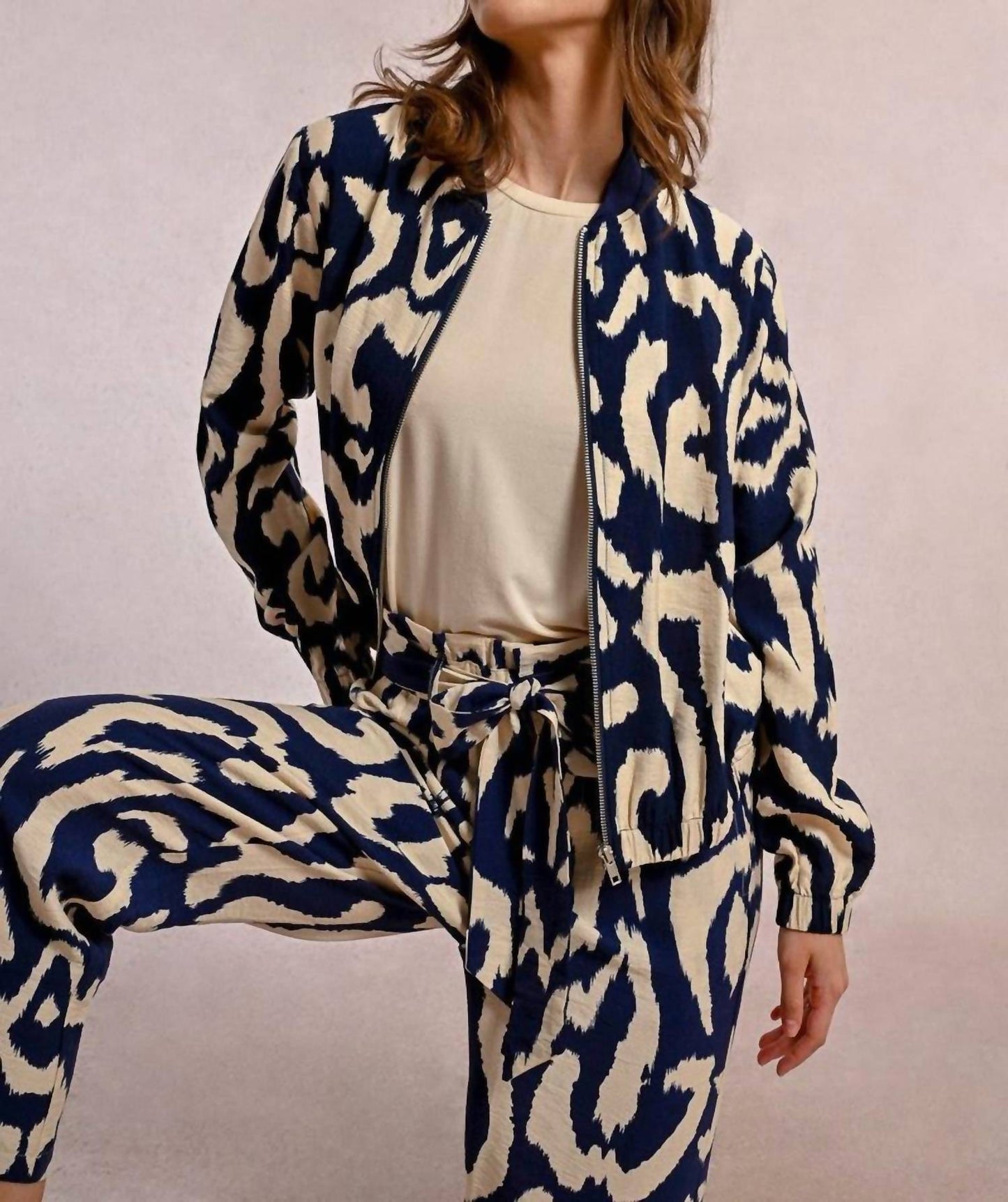 Molly Bracken - Printed Zip Up Jacket