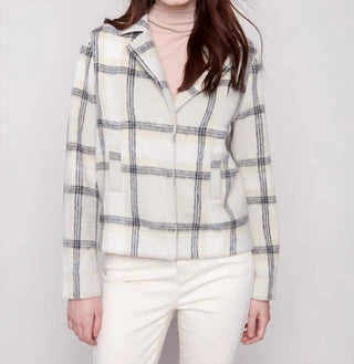 Charlie B - Lurex Plaid Short Jacket