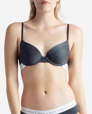 Danskin - Sutiã push-up com faixa elástica e logotipo, pacote com 2