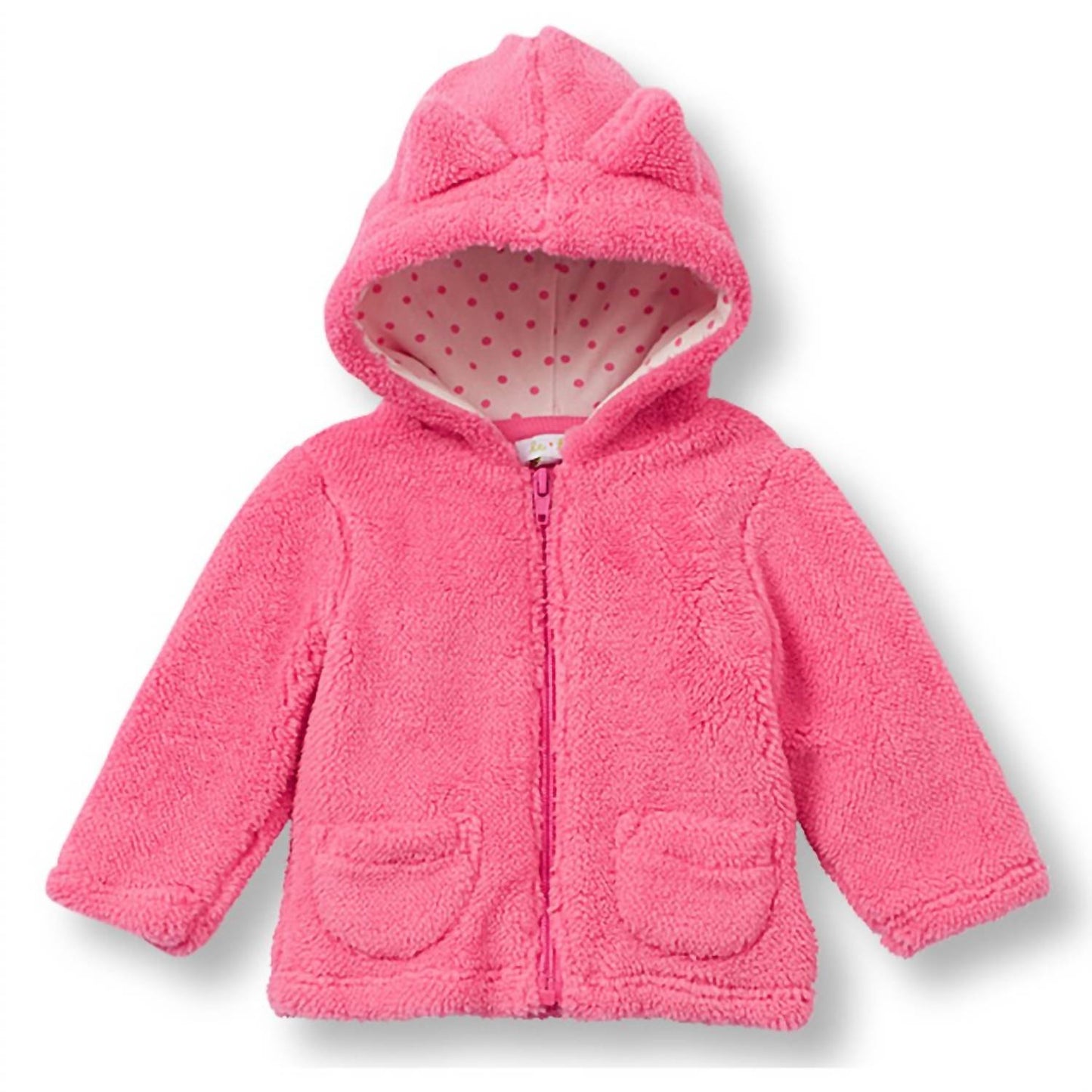 Le Top - Le Top Baby "Miss Kitty" Hooded Plush Jacket in Azalea Pink with Ears