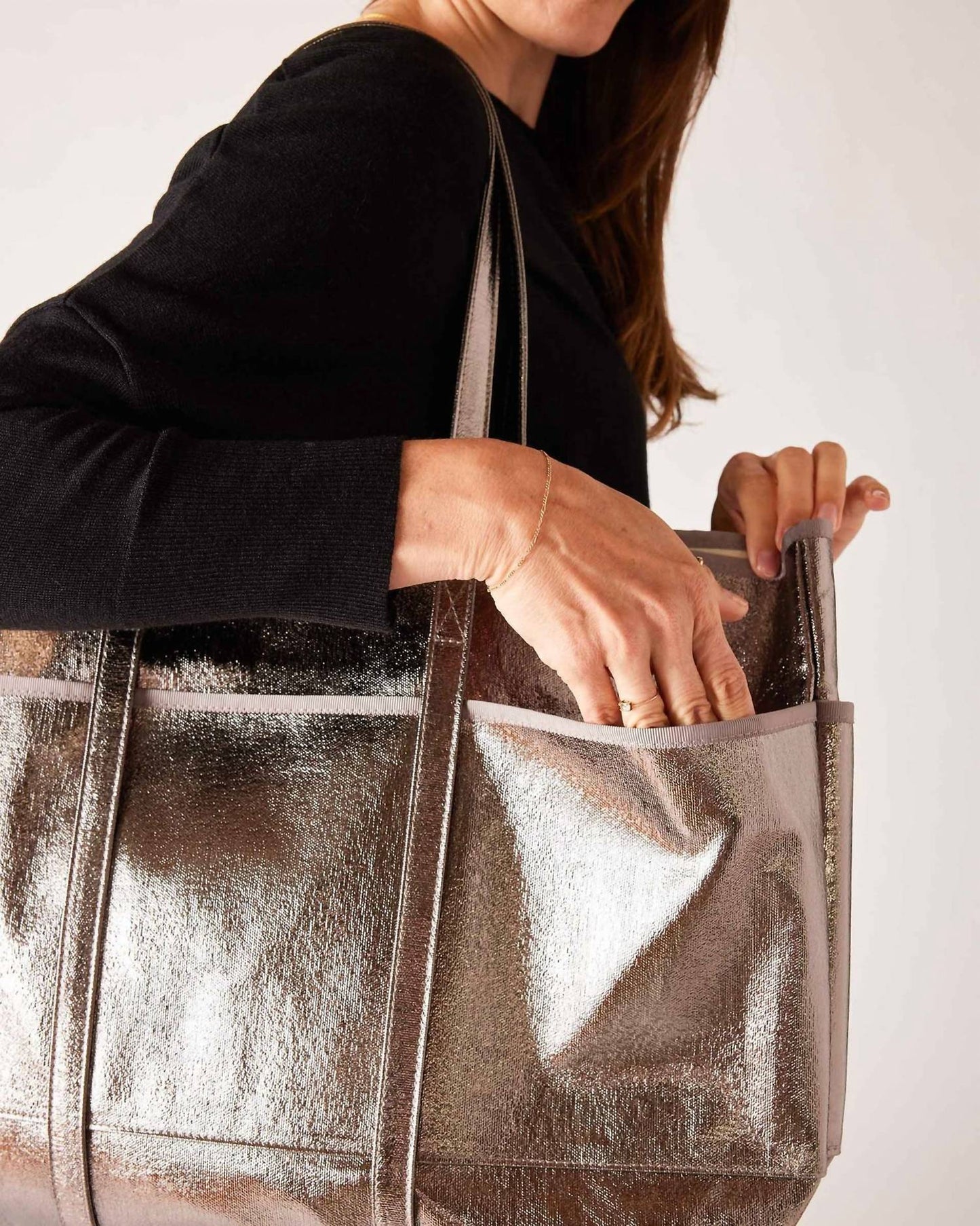 Mersea - Women's La Plage Metallic Tote Bag