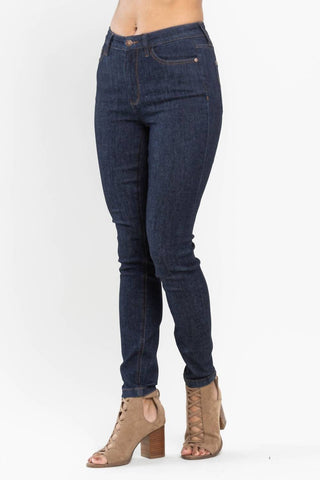 Judy Blue - Calça jeans skinny com bolsos de cintura alta e bordado