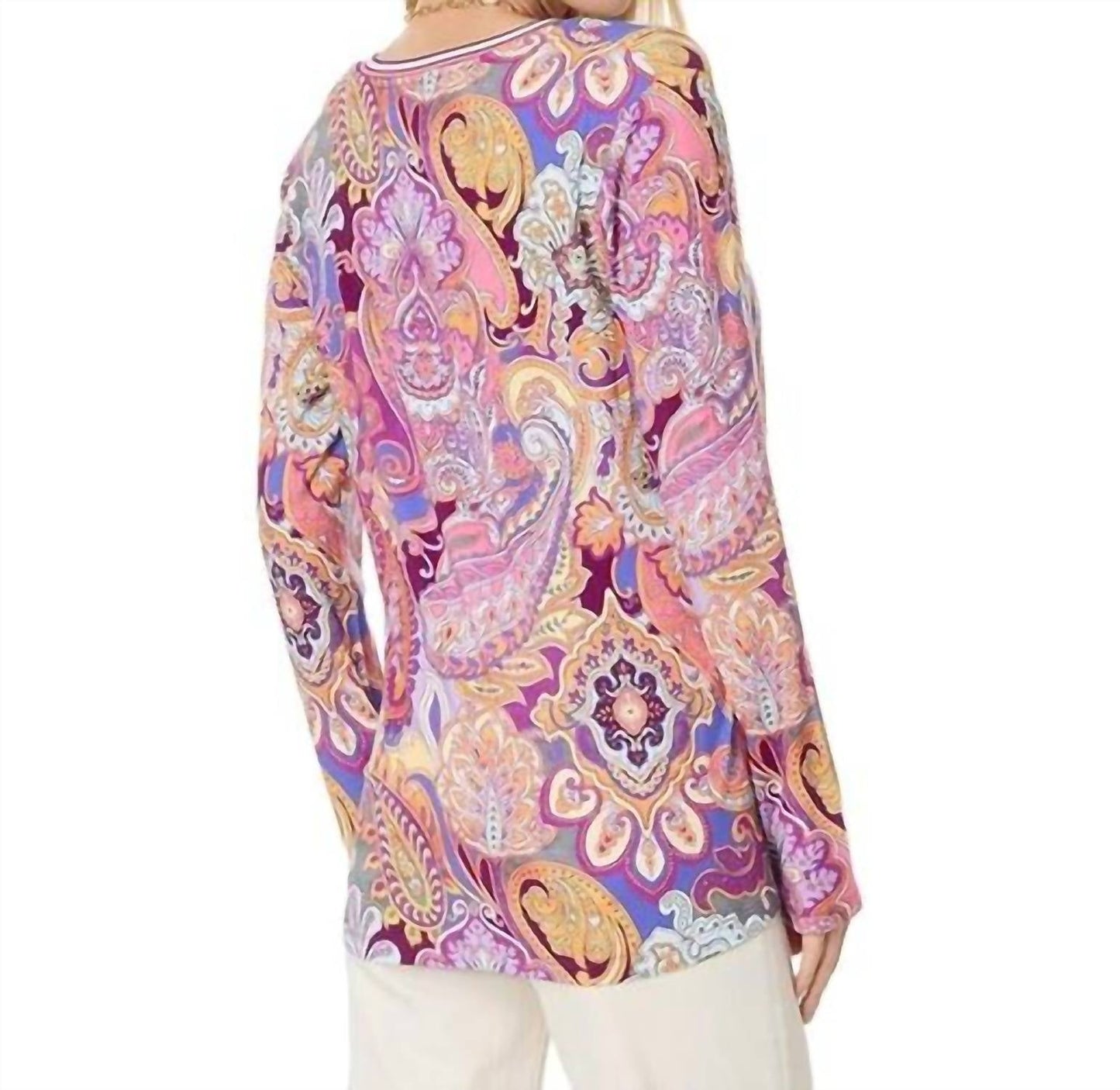 Johnny Was - THE JANIE LONG SLEEVE V-NECK SWING TEE