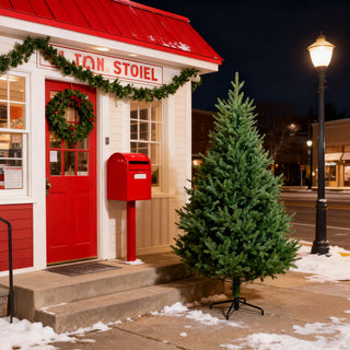 6ft PE Artificial Christmas Tree – Full & Fluffy, Easy Assembly