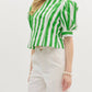 Entro - Sonoma Striped Puff Sleeve Top