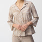 Joseph Ribkoff - Seersucker Tropical Print Trapeze Jacket