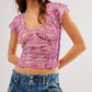 Free People - Oh My Baby Scoop Neck Crop Tee