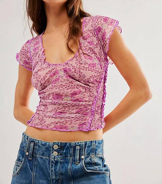 Free People - Oh My Baby Scoop Neck Crop Tee