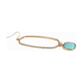 Mys Wholesale - Women's Pave Hexagon Drop Earrings