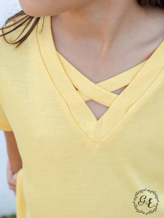 Southern Grace - Girl's Tangled V-Neck Basics Shirt