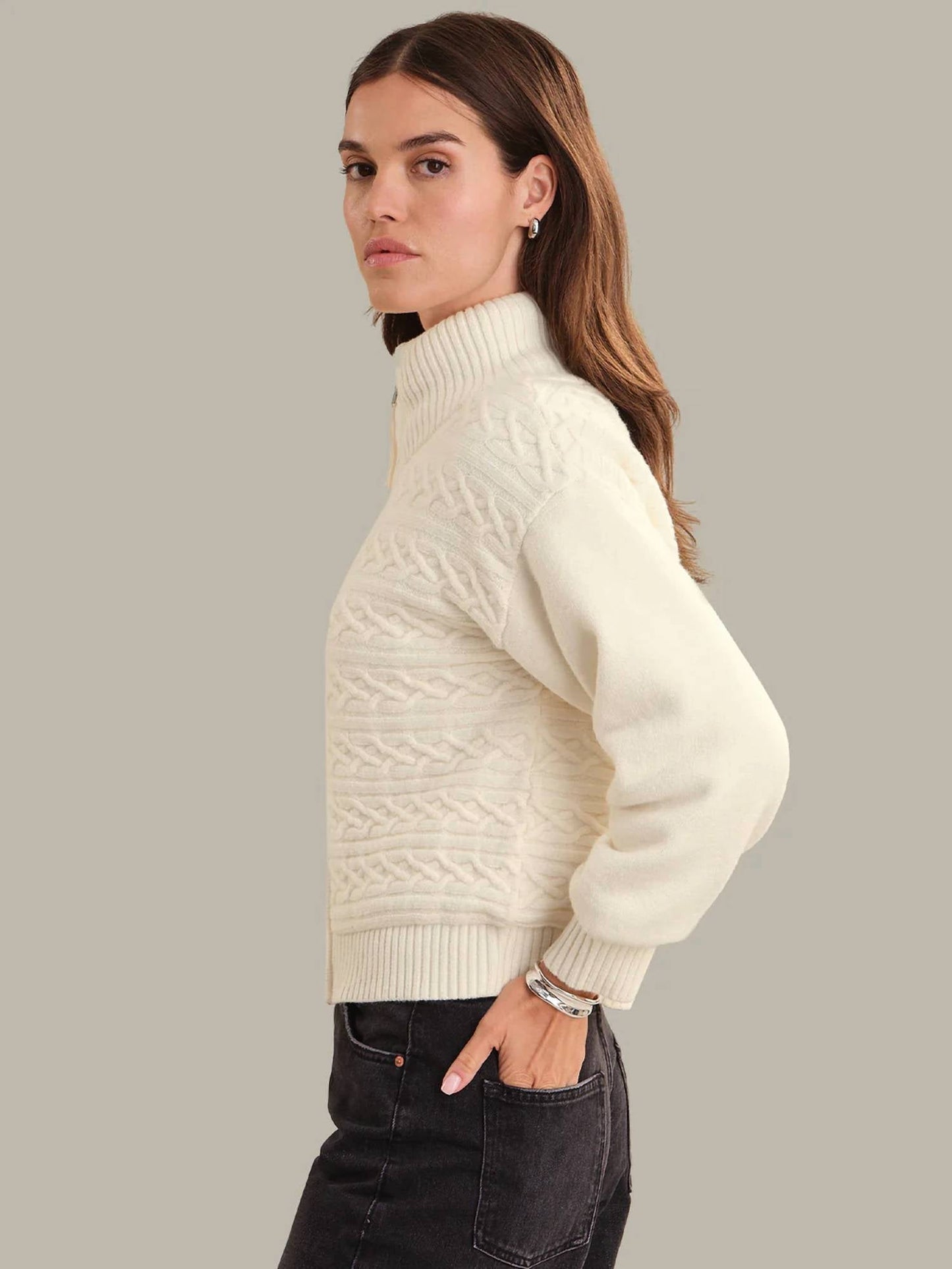 525 America - Alpine Cable Knit Zip Up